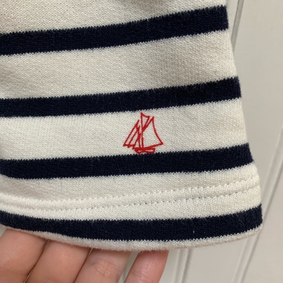 Petit Bateau Nautical Knit Baby Girl Dress Striped - Picture 3 of 7